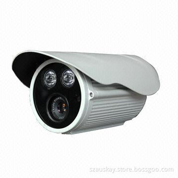 IP Box Camera with 6-piece IR LEDs Night Vision, 1/3-inch CMOS, 800TVL Resolution/Weather-resistant